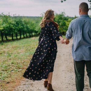 Christy Dawn Black Floral Bergen Dress